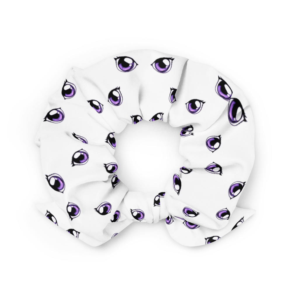 Purple Cat Eye Recycled Scrunchie