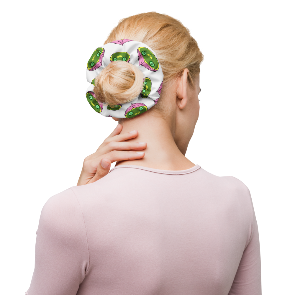 Spa Dumpling Recycled Scrunchie with Bow