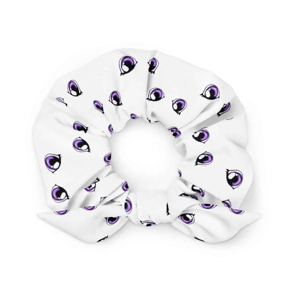 Purple Cat Eye Recycled Scrunchie