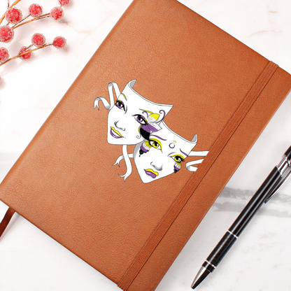 Non-Binary Pride Comedy Tragedy Theatre Mask Journal