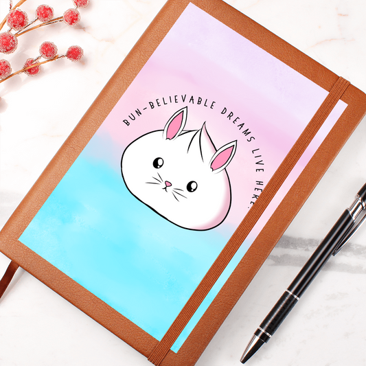 Bun-believable Bunny Dumpling Journal, Kawaii Self Care Notebook
