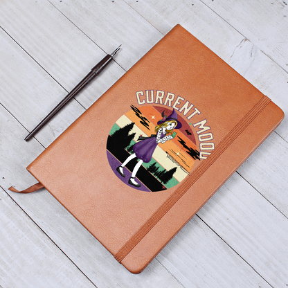 Current Mood Witch Cat & Familiar Graphic Leather Journal