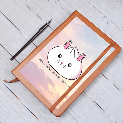 Stay Soft Bunny Journal – “Write It Down, Let It Go” Self Care Notebook