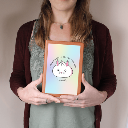 Personalized Bun-believable Bunny Dumpling Journal, Kawaii Self Care Notebook