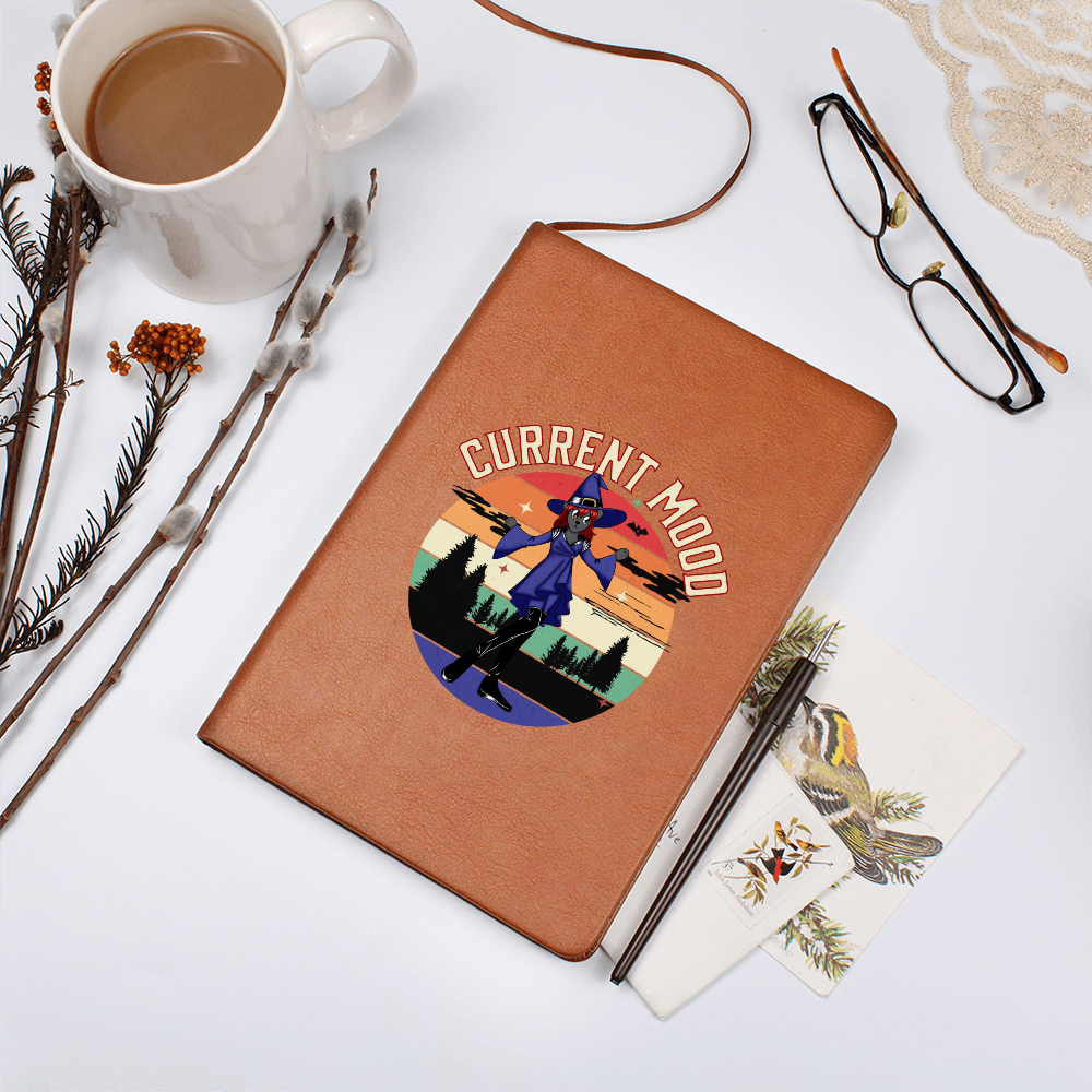 Current Mood Chiweenie Witch Graphic Leather Journal