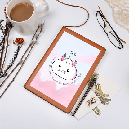 Personalized Cute Bunny Dumpling Journal, Kawaii Self Care Notebook, Soft Aesthetic Diary, Cute Writing Journal, Cozy Gift Idea