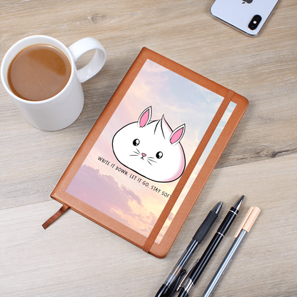 Stay Soft Bunny Journal – “Write It Down, Let It Go” Self Care Notebook