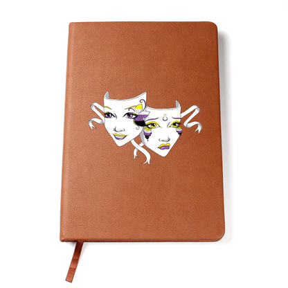 Non-Binary Pride Comedy Tragedy Theatre Mask Journal
