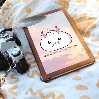 Stay Soft Bunny Journal – “Write It Down, Let It Go” Self Care Notebook