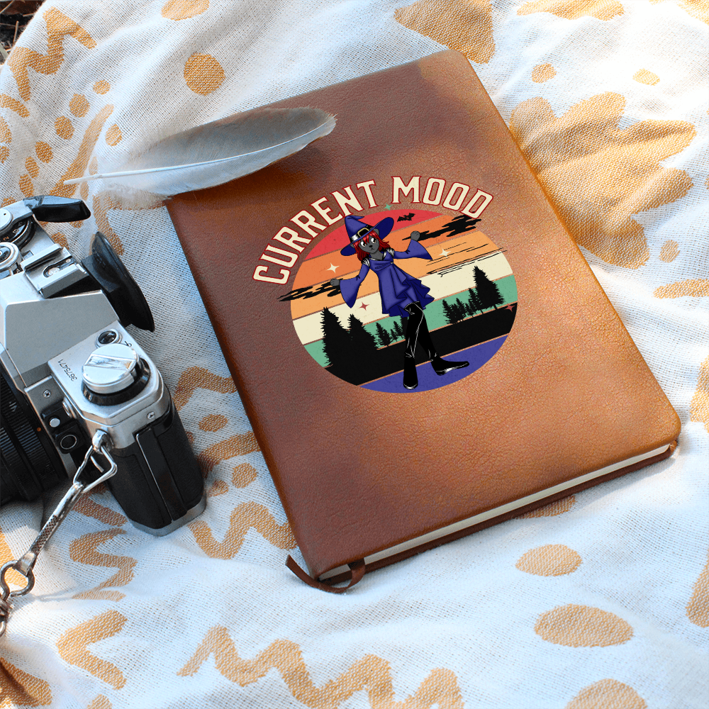 Current Mood Chiweenie Witch Graphic Leather Journal