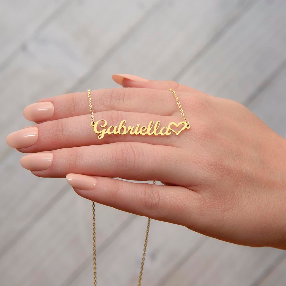 Name Necklace with Heart