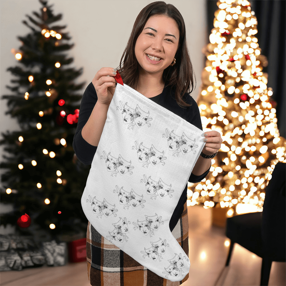Theatre Drama Mask Christmas Stocking