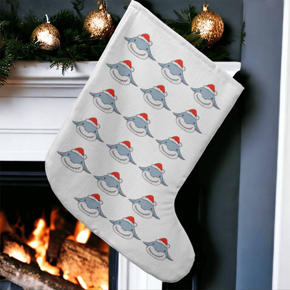 Santa Hat Shark Dumpling Stocking