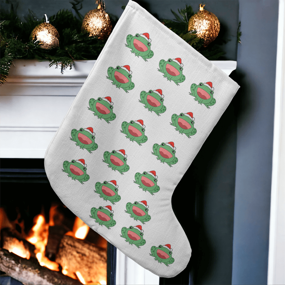 Christmas Frog Stocking – Cute Large 20" Holiday Stocking