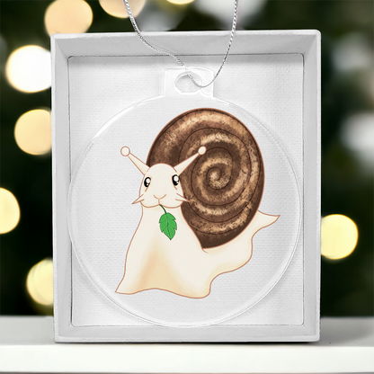 Sweet Snail Personalized Acrylic Bulb Ornament