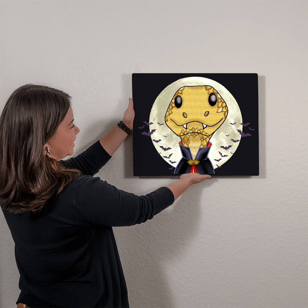 Cute Vampire Snake Metal Wall Art