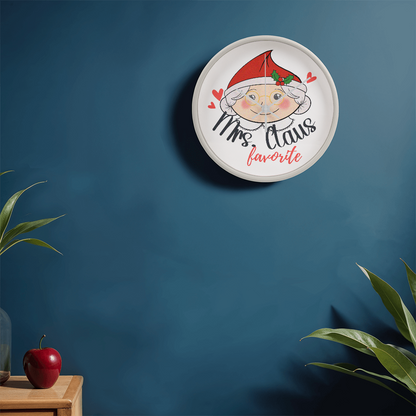 Mrs. Claus's Favorite 10” Wood Wall Clock