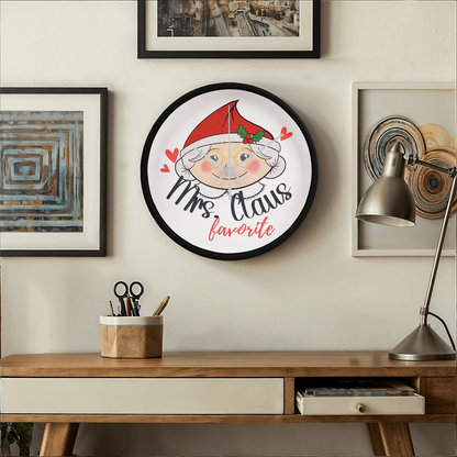 Mrs. Claus's Favorite 10” Wood Wall Clock