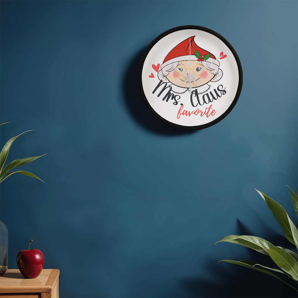 Mrs. Claus's Favorite 10” Wood Wall Clock