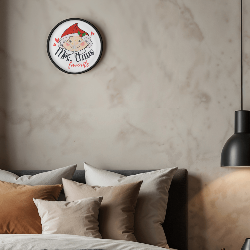 Mrs. Claus's Favorite 10” Wood Wall Clock