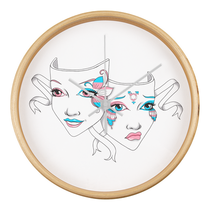 Trans Pride Wall Clock