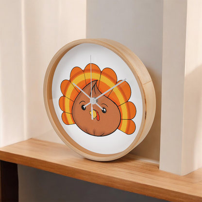 Turkey Dumpling Wall Clock – Cute Kawaii Thanksgiving Clock