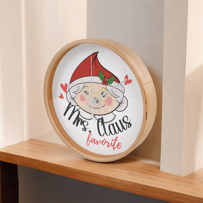Mrs. Claus's Favorite 10” Wood Wall Clock