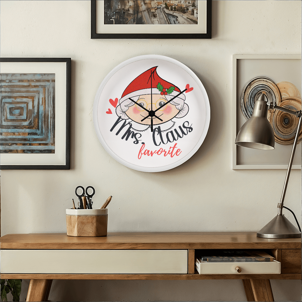 Mrs. Claus's Favorite 10” Wood Wall Clock