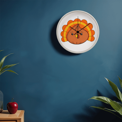 Turkey Dumpling Wall Clock – Cute Kawaii Thanksgiving Clock