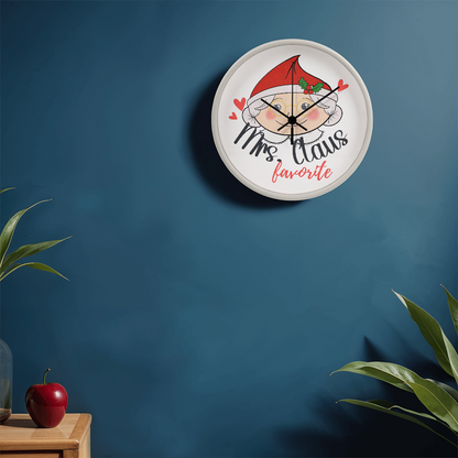 Mrs. Claus's Favorite 10” Wood Wall Clock