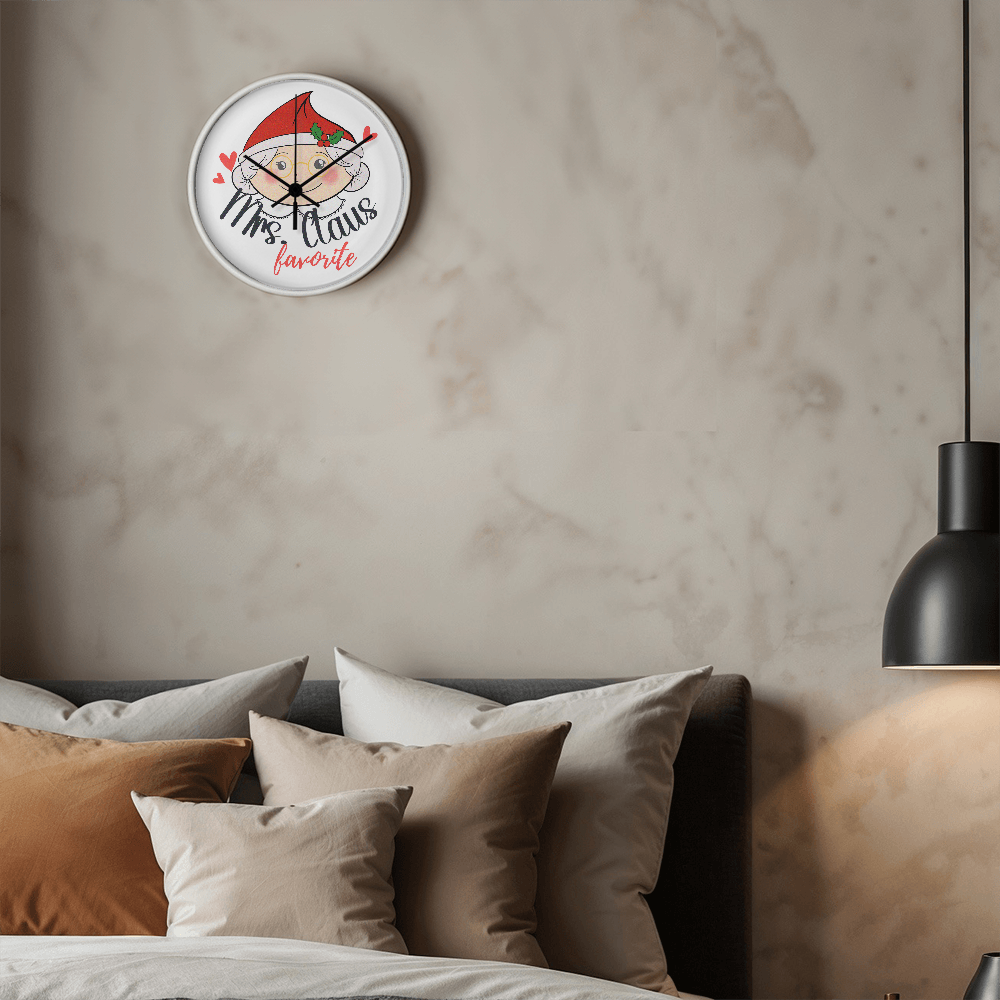 Mrs. Claus's Favorite 10” Wood Wall Clock
