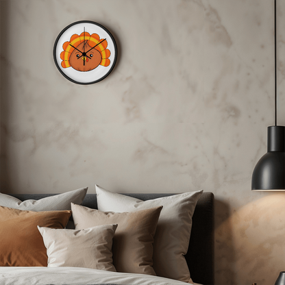 Turkey Dumpling Wall Clock – Cute Kawaii Thanksgiving Clock