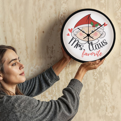 Mrs. Claus's Favorite 10” Wood Wall Clock