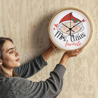 Mrs. Claus's Favorite 10” Wood Wall Clock