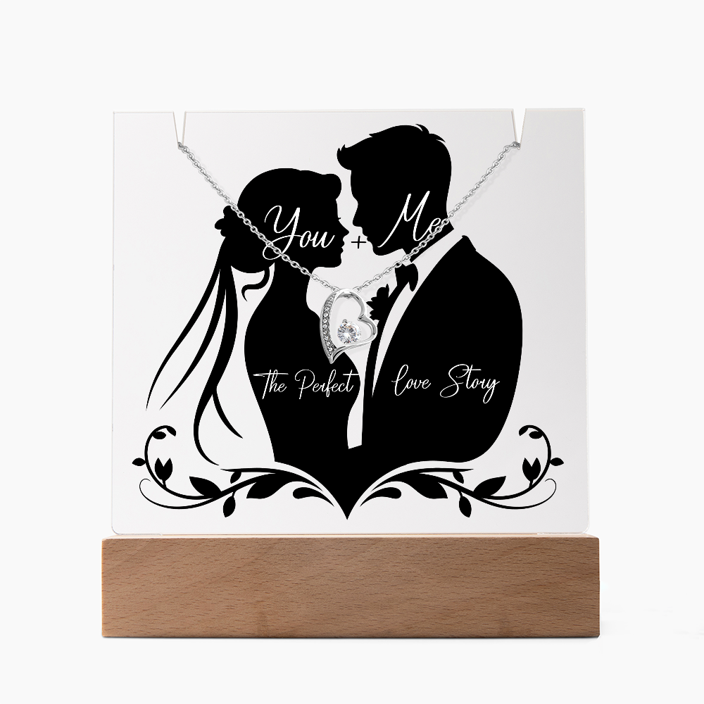 You + Me Keepsake Acrylic & Forever Love Necklace