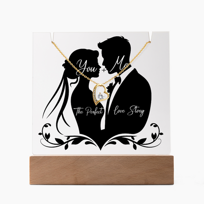 You + Me Keepsake Acrylic & Forever Love Necklace