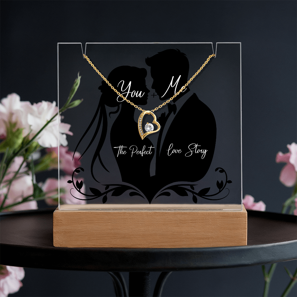 You + Me Keepsake Acrylic & Forever Love Necklace