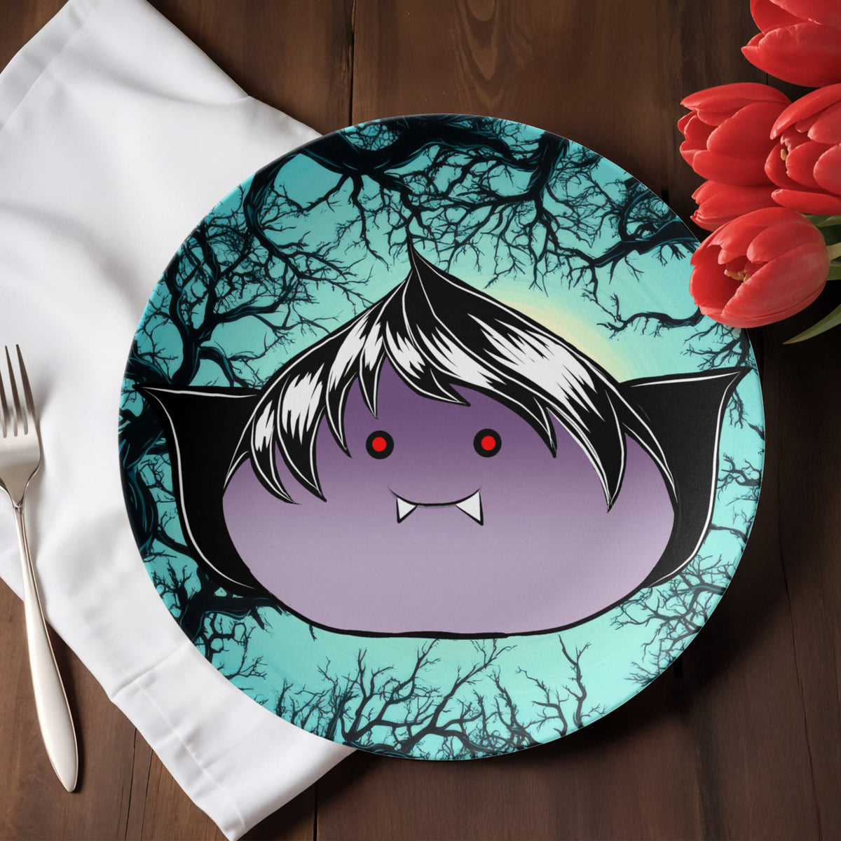 Vampire Dumpling 10" Dinner Plate – Cute Gothic Tableware