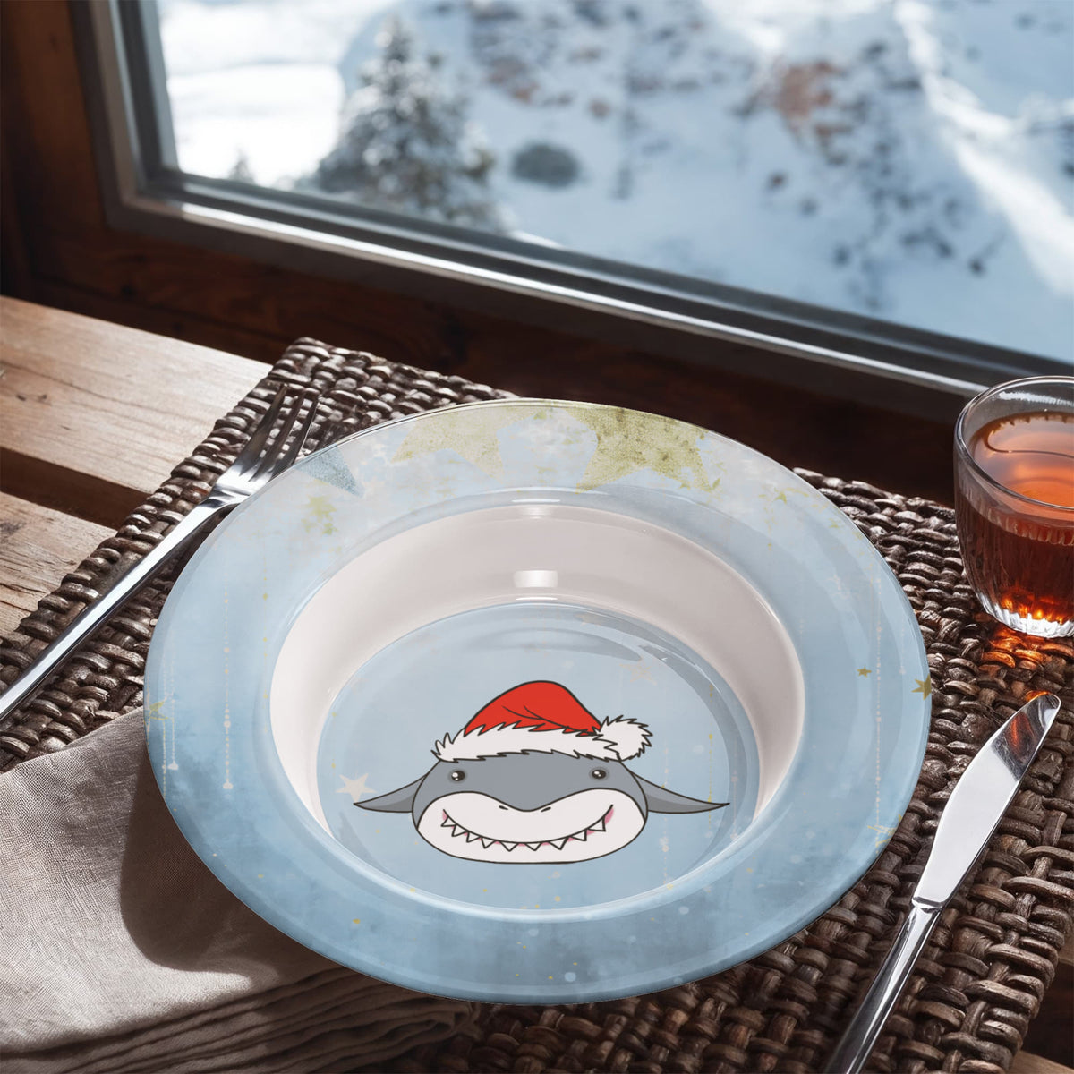 Christmas Shark Bowl – Cute Santa Shark Holiday Tableware