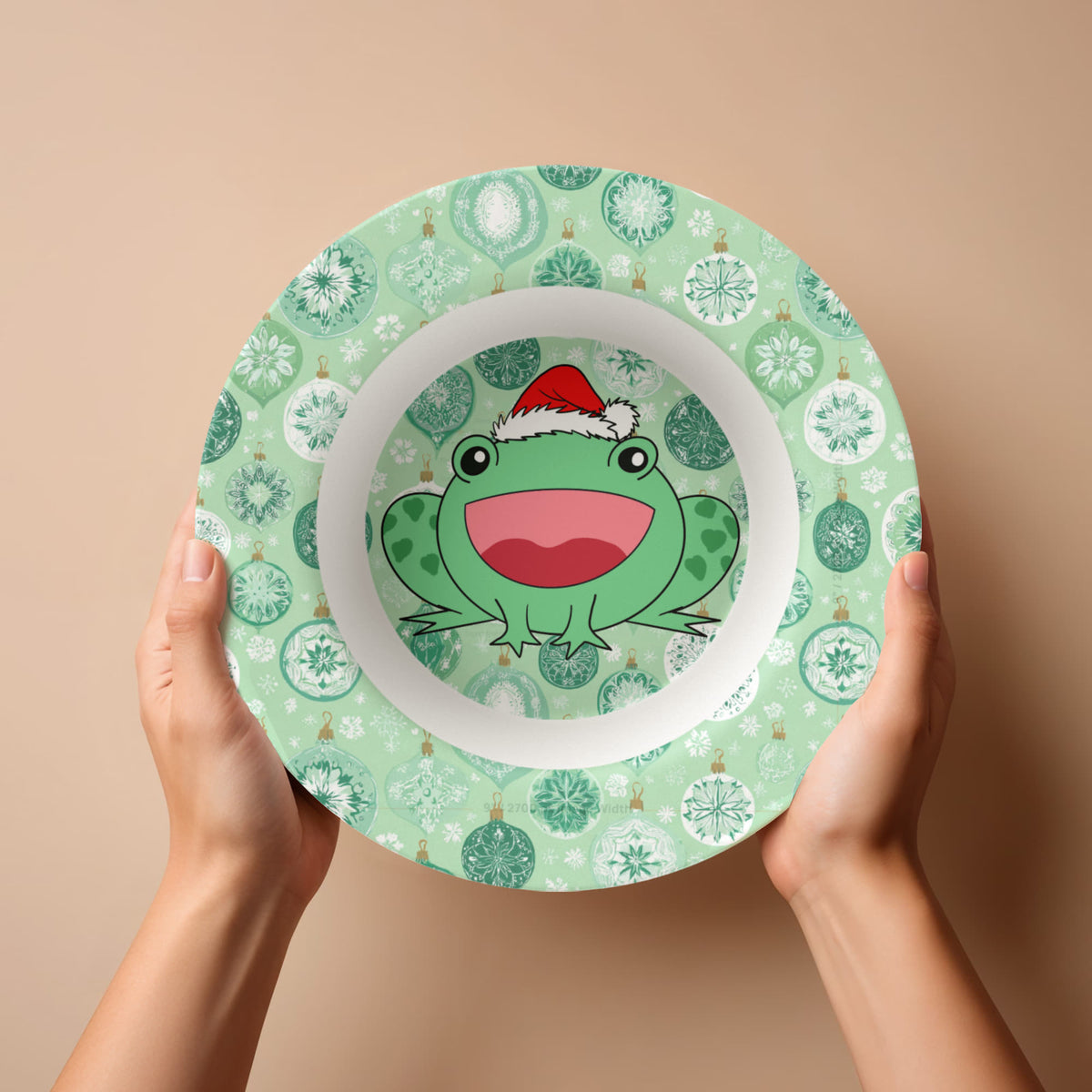 Christmas Frog Holiday Bowl