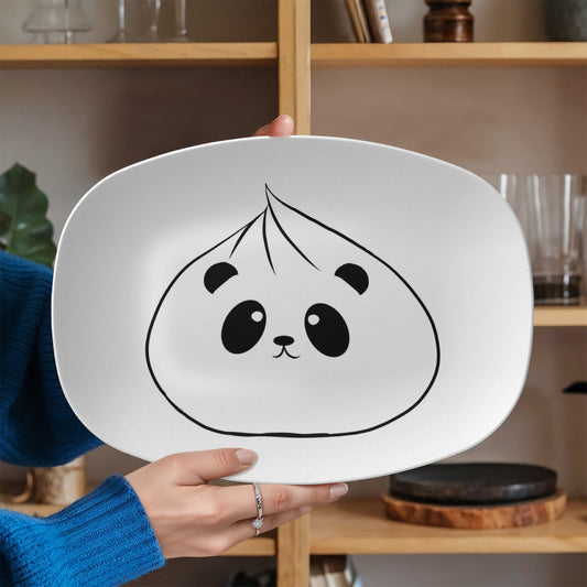 Panda Dumpling 10x14” Oval Serving Tray