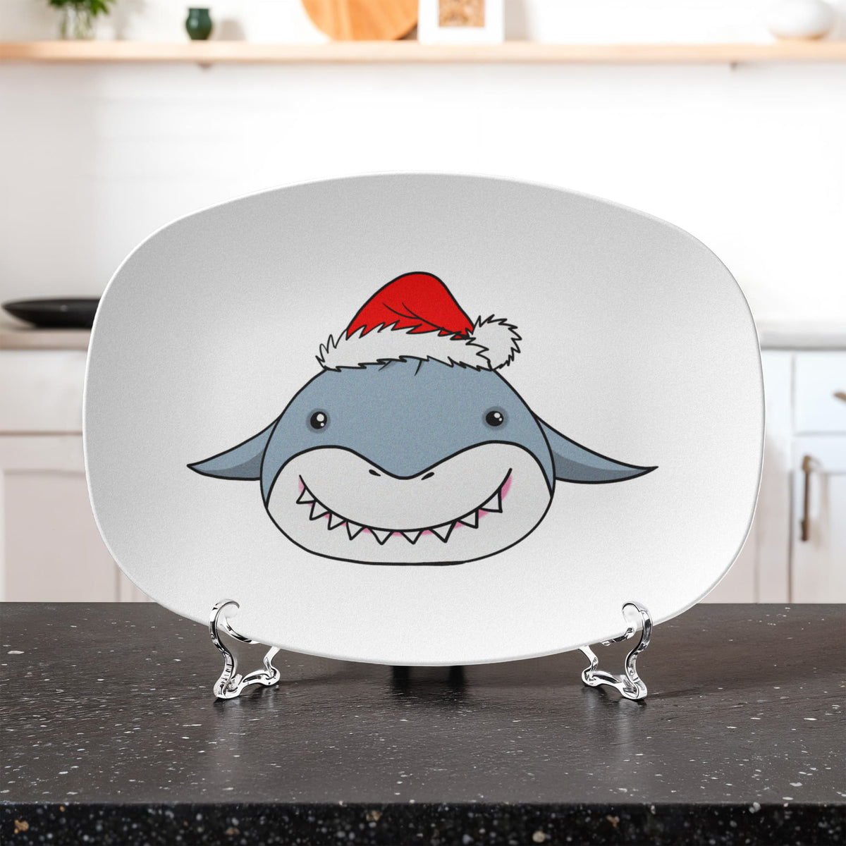 Christmas Shark Dumpling Serving Platter