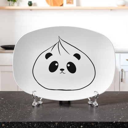 Panda Dumpling 10x14” Oval Serving Tray