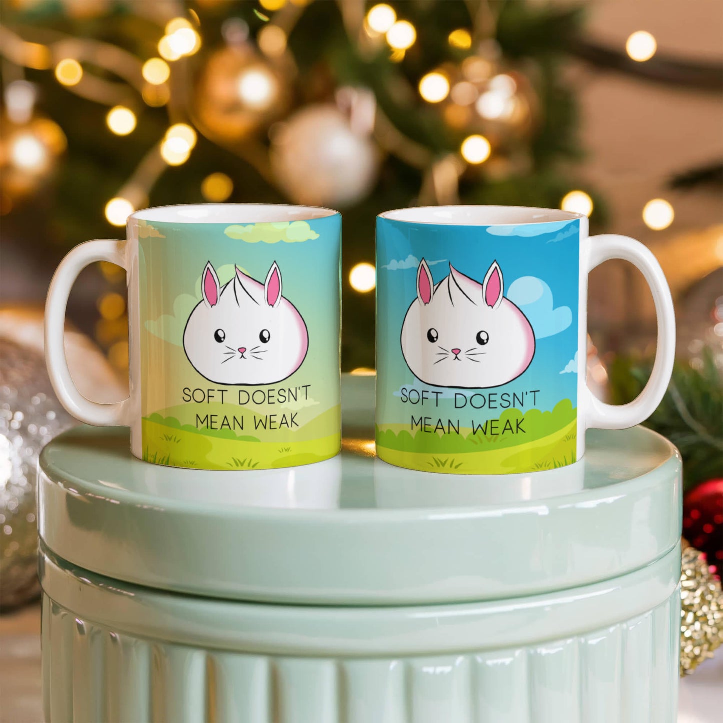 Soft Doesn’t Mean Weak Mug – Cute Bunny Coffee Cup