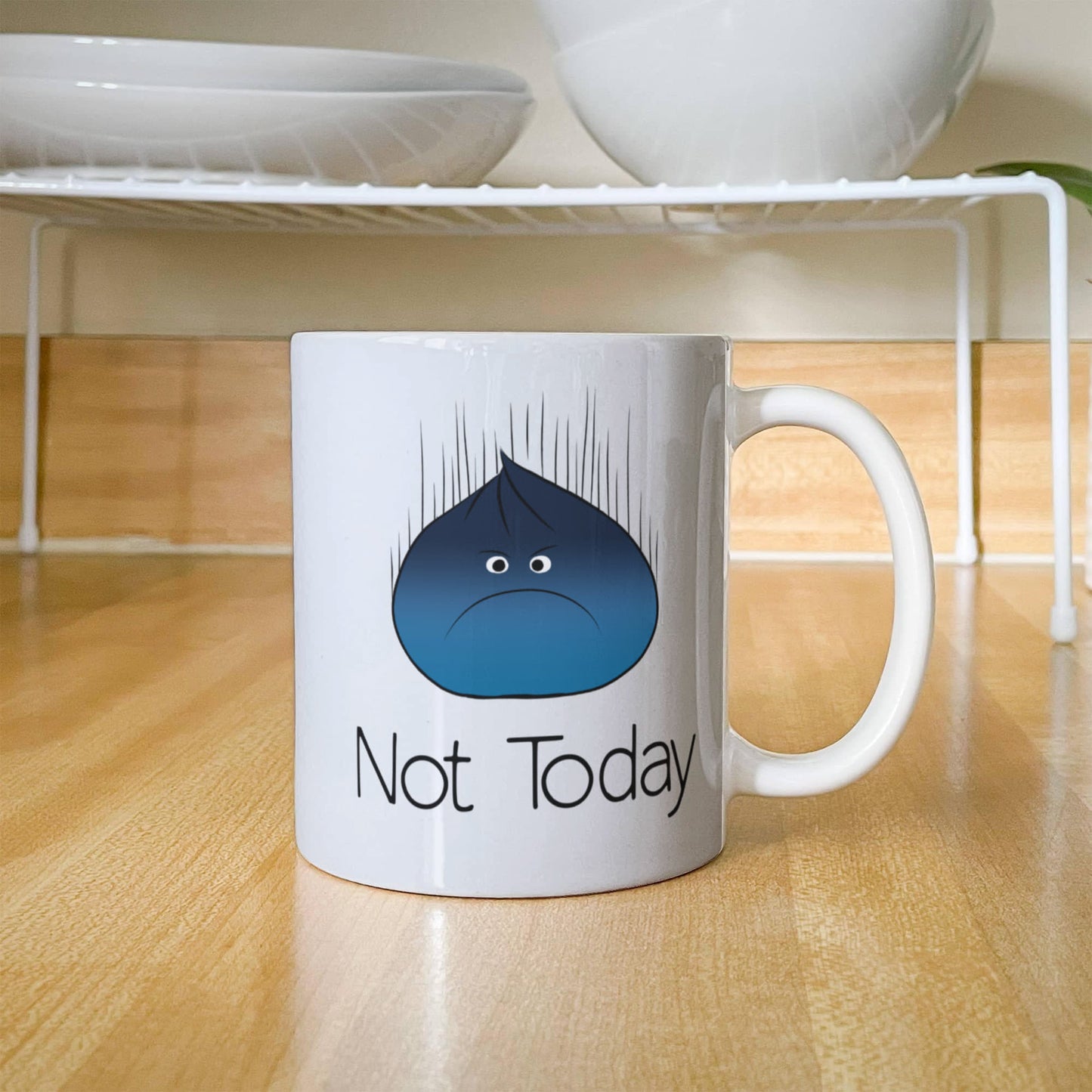 Not Today Moody Dumpling Mug – Cute Grumpy Dumpling Coffee Cup