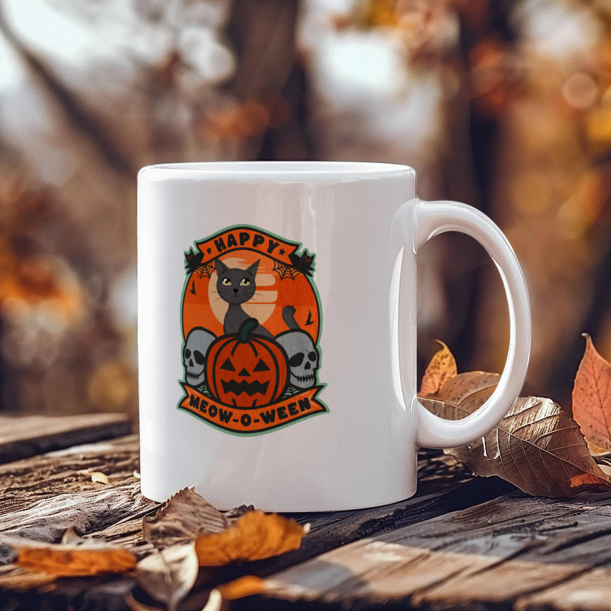 Happy Meow-O-Ween Cat Halloween Mug