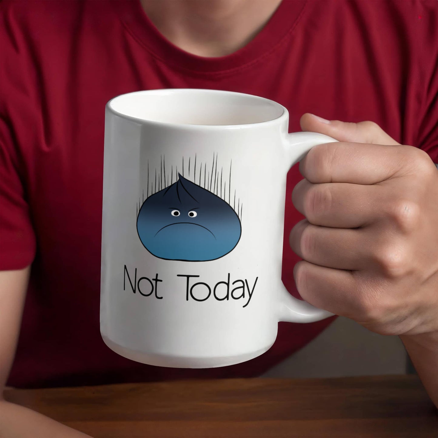 Not Today Moody Dumpling Mug – Cute Grumpy Dumpling Coffee Cup