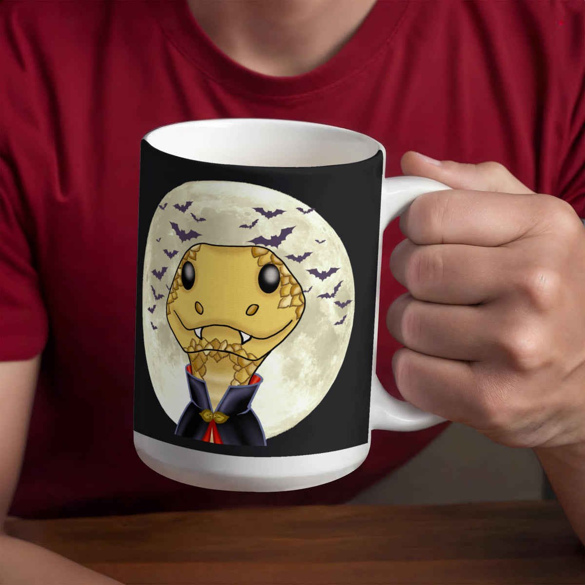 Cute Vampire Snake Halloween Mug