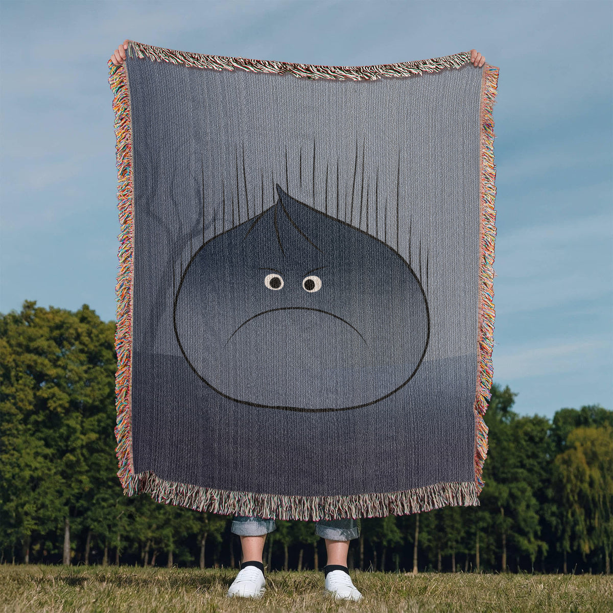 Grumpy Dumpling Woven Blanket