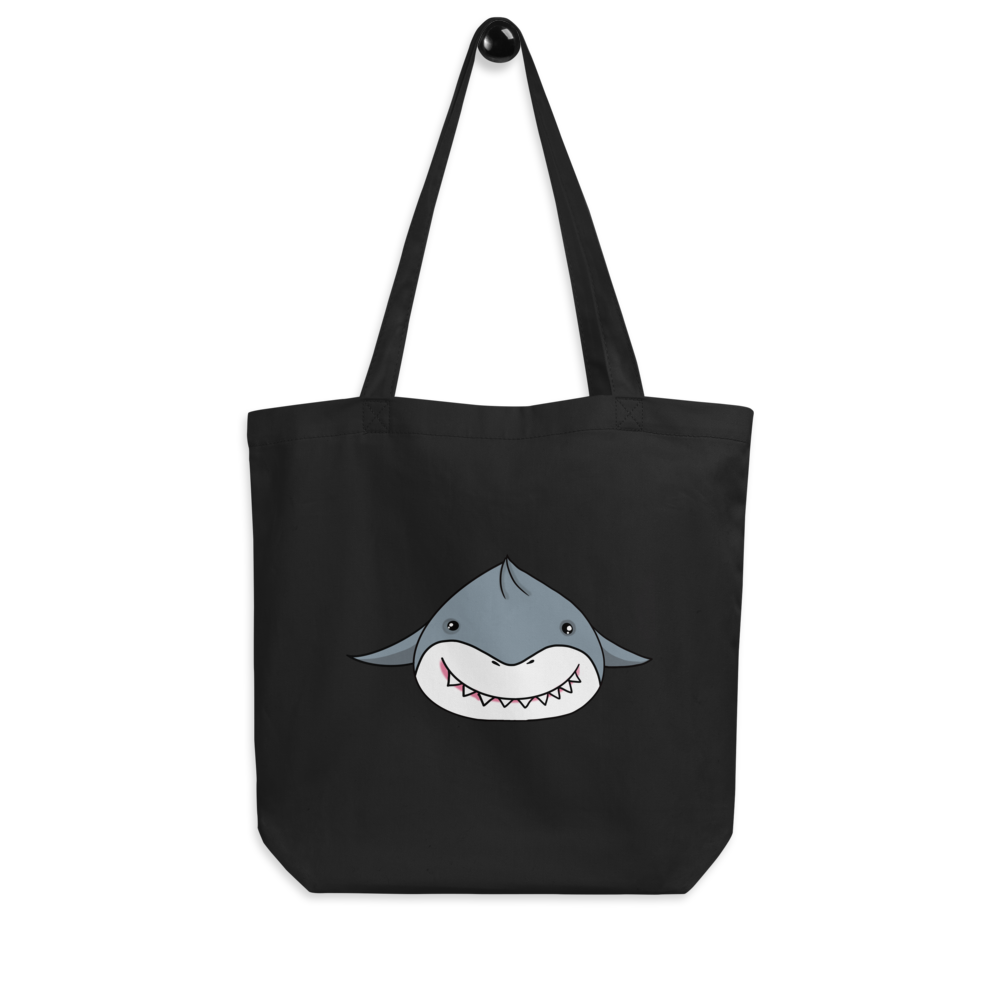 Organic Cotton Two Sided Shark Tote Bag - Eco-Friendly, Durable, and Stylish Grocery and Everyday Bag